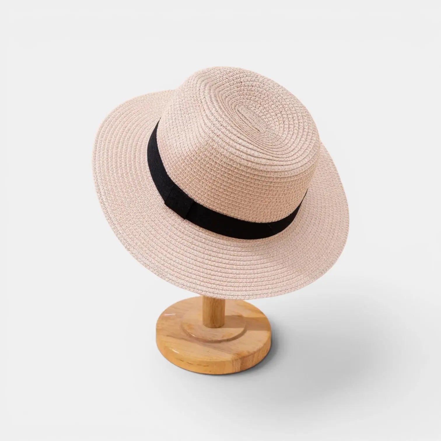 Chapeau Panama Paille Bord Large Ruban Noir La Boutique du Chapeau