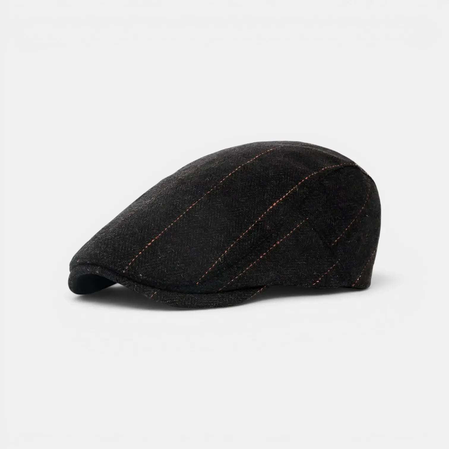 Casquette Gavroche Tweed Herringbone Fils Rouges Homme La Boutique du Chapeau