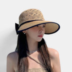 Chapeau Paille Visière Large Noeud Femme La Boutique du Chapeau