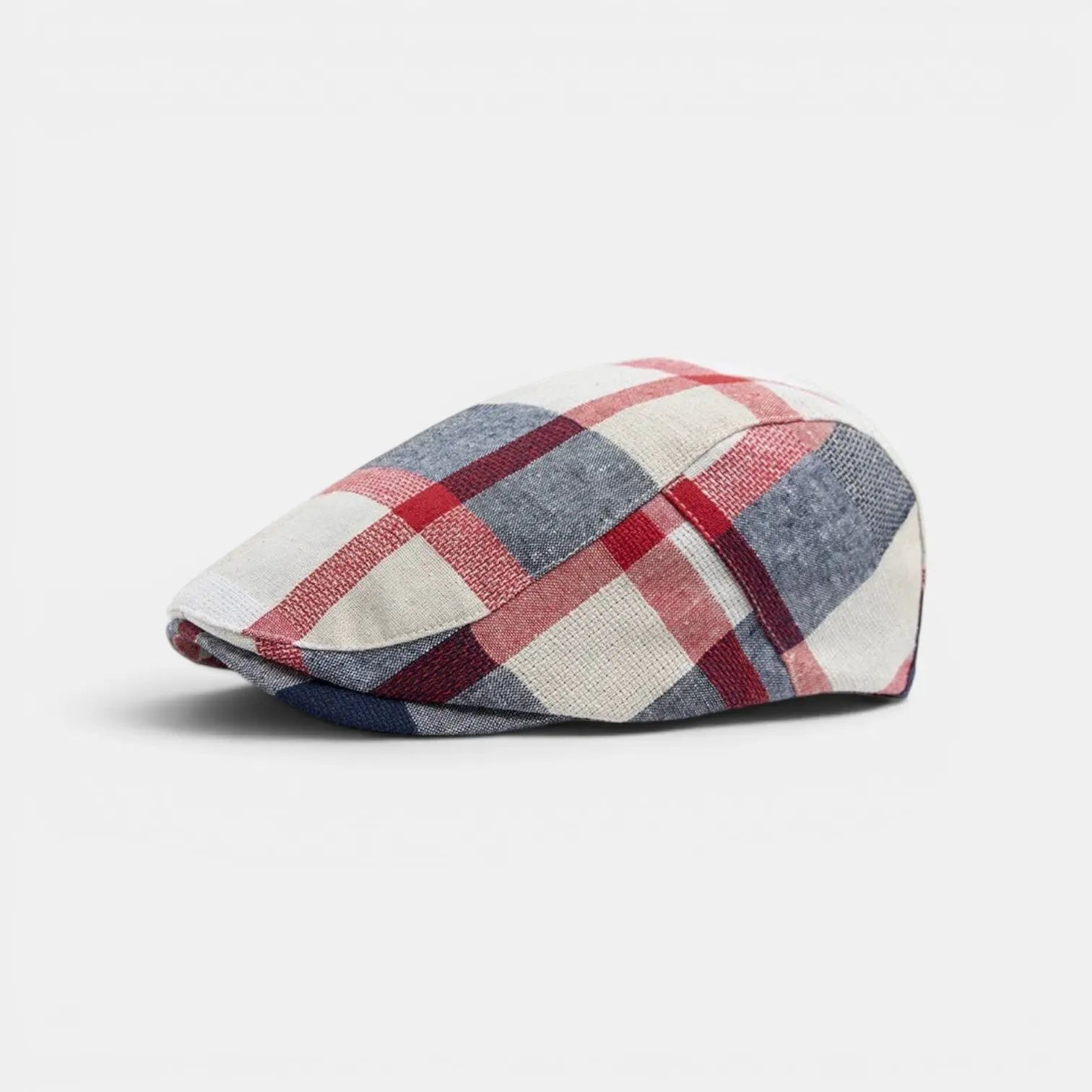 Casquette Gavroche Coton Lin Motif Carreaux Homme La Boutique du Chapeau