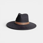 Chapeau Fedora Effet Suédine Bandeau Graphique La Boutique du Chapeau