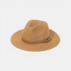 Chapeau Panama Paille Bande Cuir Unisexe La Boutique du Chapeau