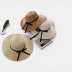 Chapeau Paille Bord Large Femme Ruban Noir La Boutique du Chapeau