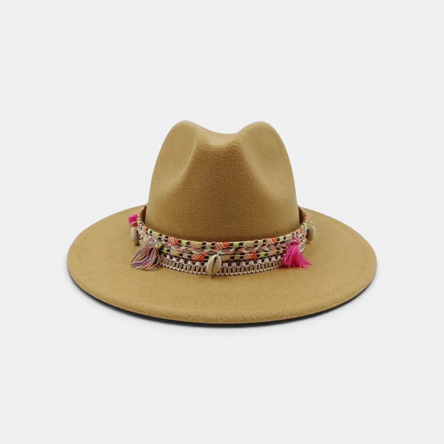 Chapeau Fedora Feutre Bord Large Bande Bohème Mixte La Boutique du Chapeau