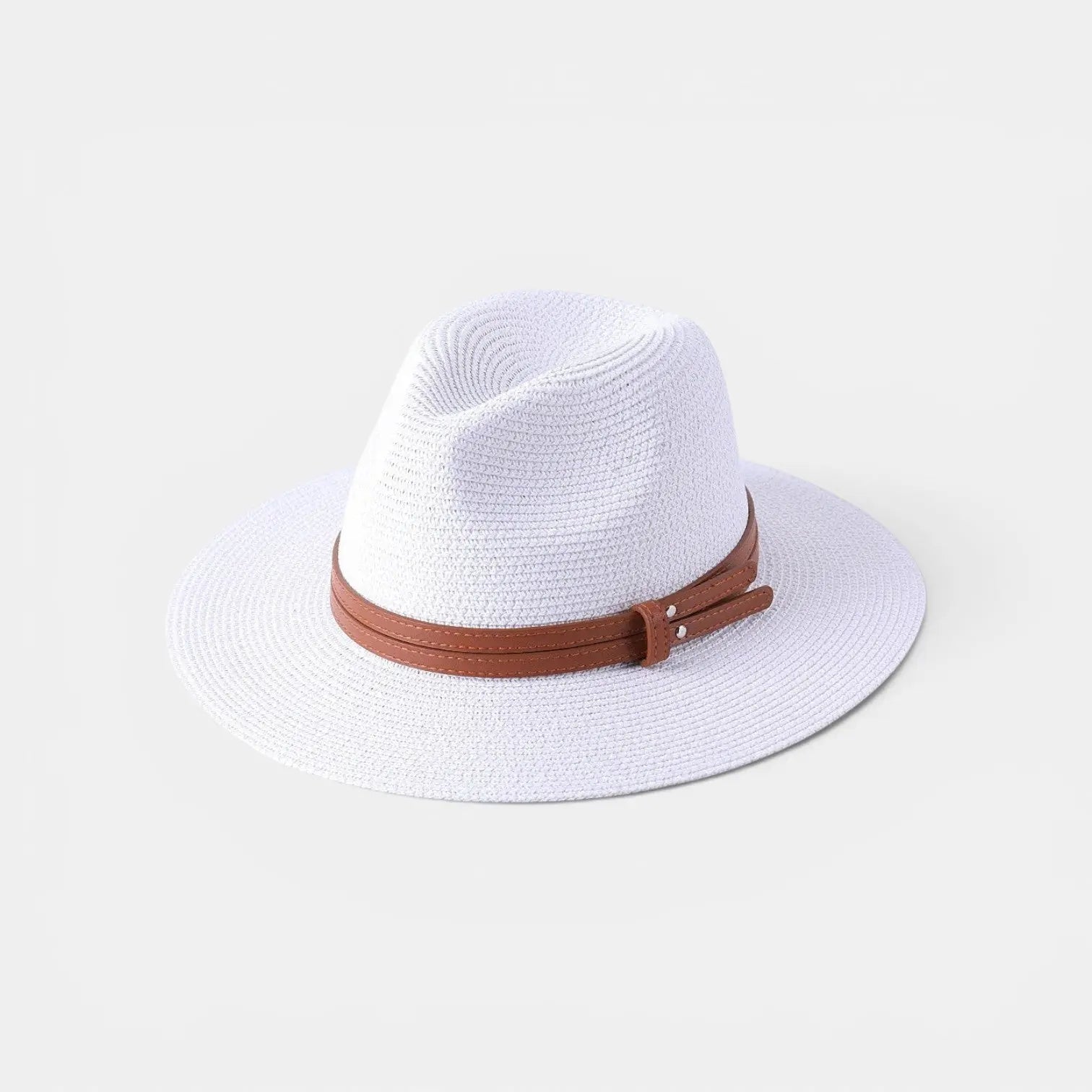 Chapeau Panama Paille Bord Large Ceinture Cuir La Boutique du Chapeau