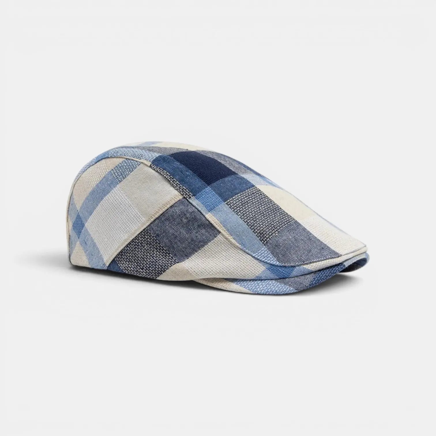 Casquette Gavroche Coton Lin Motif Carreaux Homme La Boutique du Chapeau