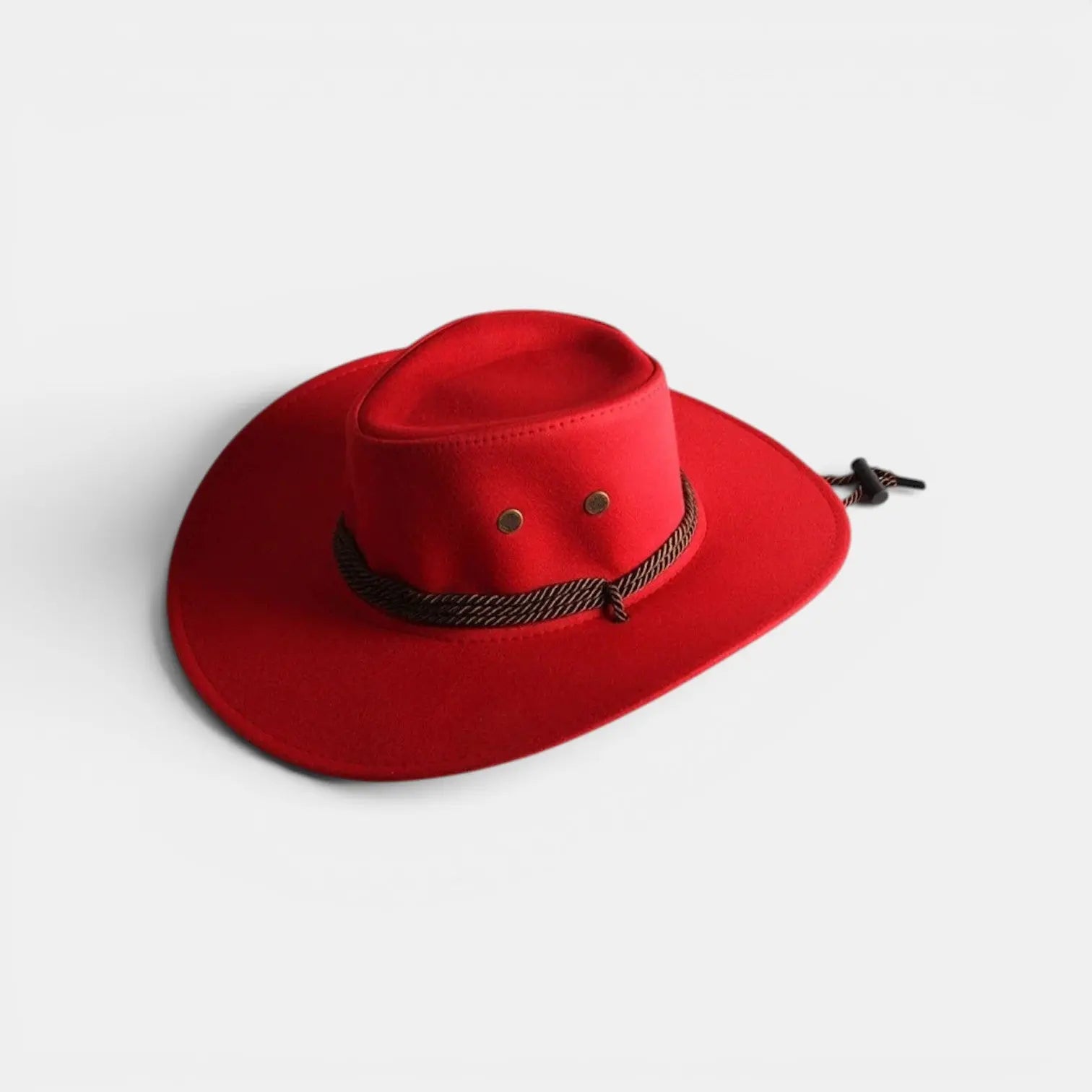 Chapeau Cowboy Feutre Bord Large Cordon Tressé Unisexe La Boutique du Chapeau