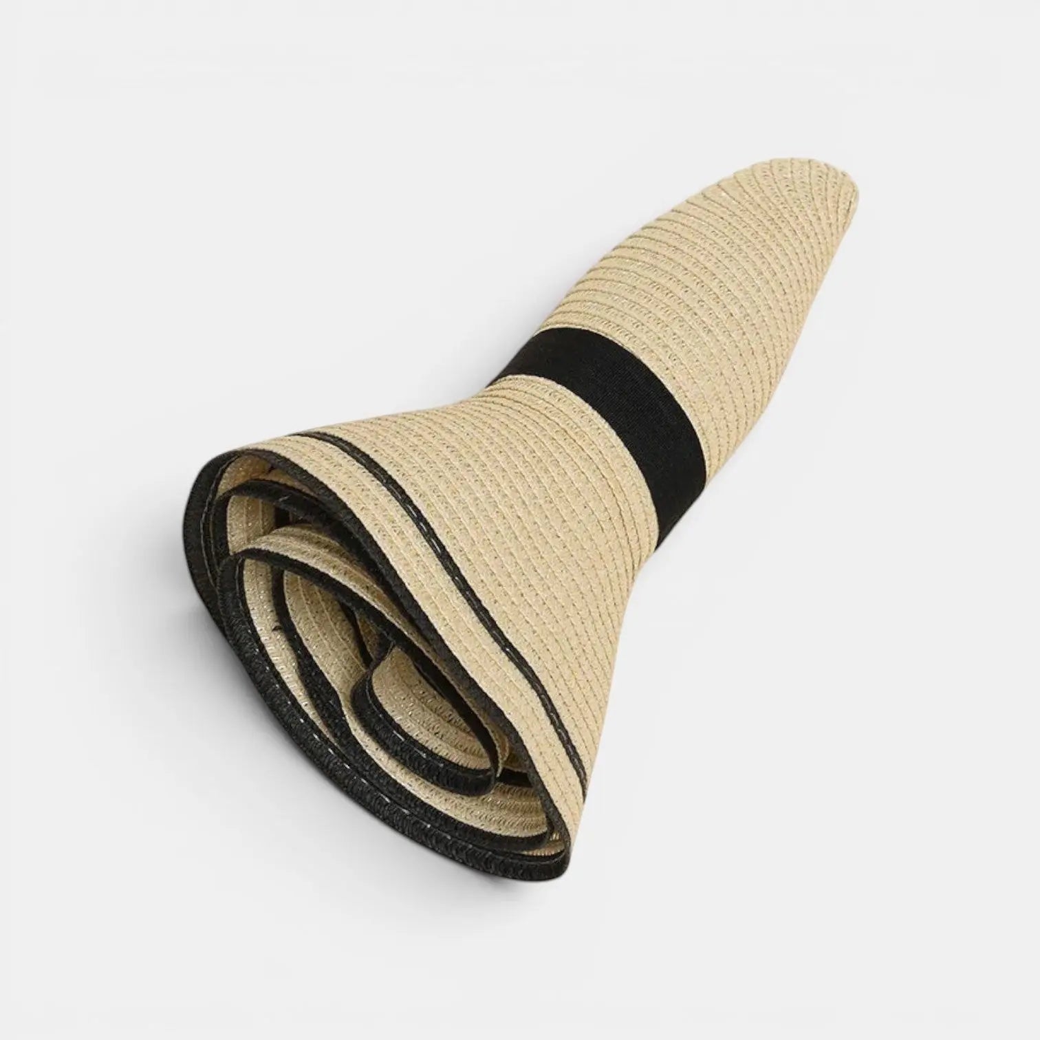 Chapeau Paille Bords Ondulés Liseré Noir Nœud Femme La Boutique du Chapeau