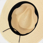 Chapeau Panama Paille Fedora Lanière Cuir Unisexe La Boutique du Chapeau