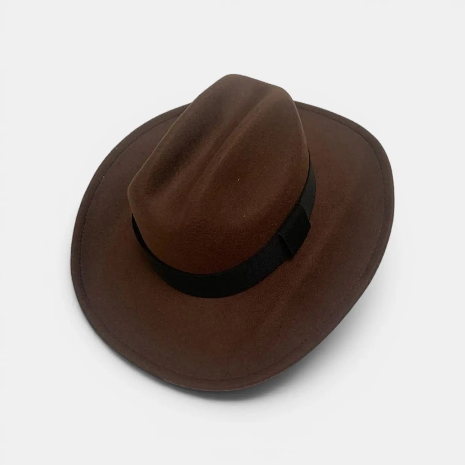 Chapeau Cowboy Feutre Structuré Bord Large Unisexe Camel La Boutique du Chapeau