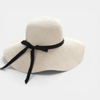 Chapeau Paille Bord Large Femme Ruban Noir La Boutique du Chapeau