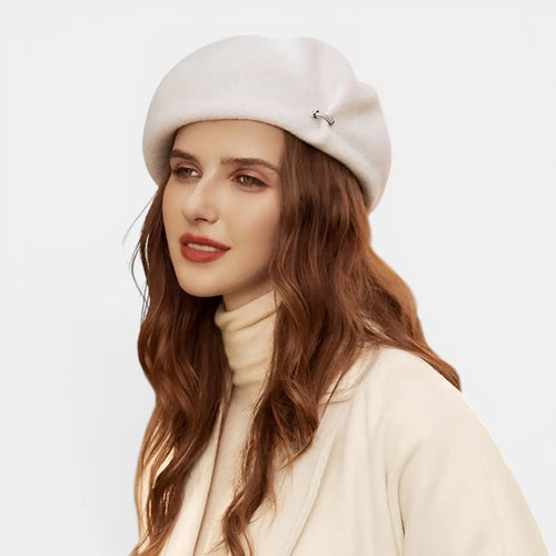 Béret Laine Femme avec Broche Fantaisie La Boutique du Chapeau