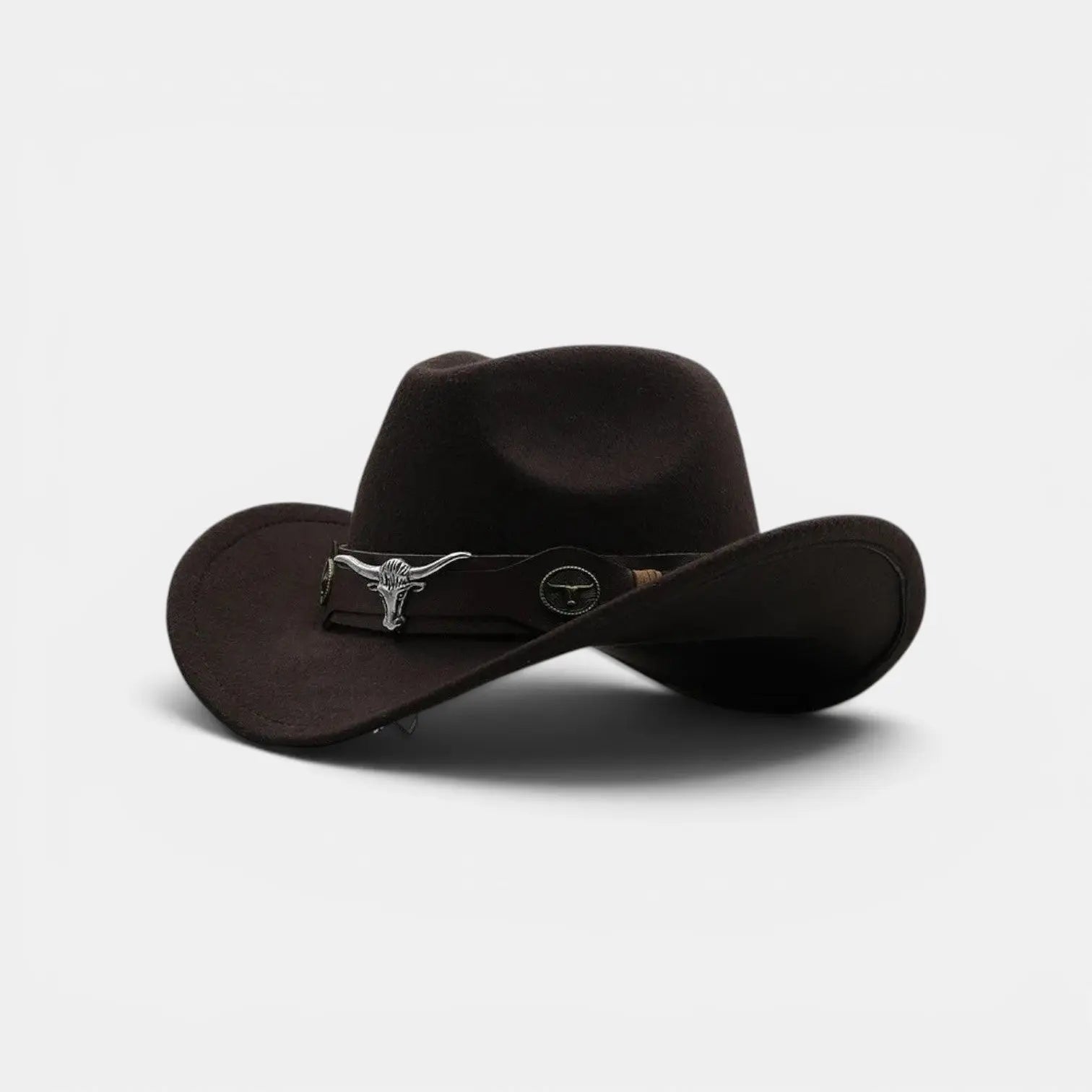 Chapeau Cowboy Feutre Bande Cuir Longhorn Unisexe La Boutique du Chapeau
