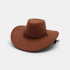 Chapeau Cowboy Suédine Bord Large Cordelière Unisexe La Boutique du Chapeau