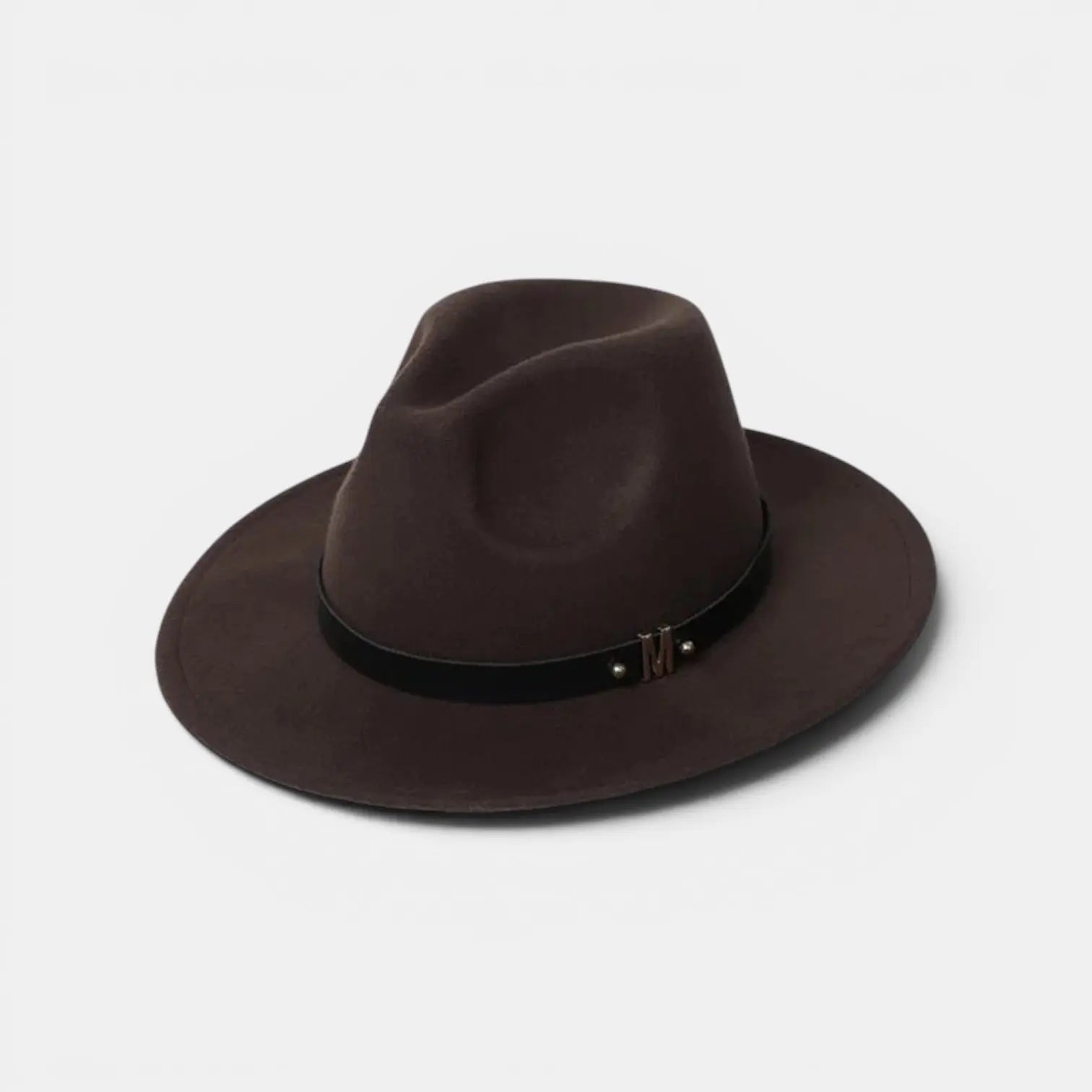 Chapeau Fedora Feutre Bande Cuir Initiale Dorée La Boutique du Chapeau