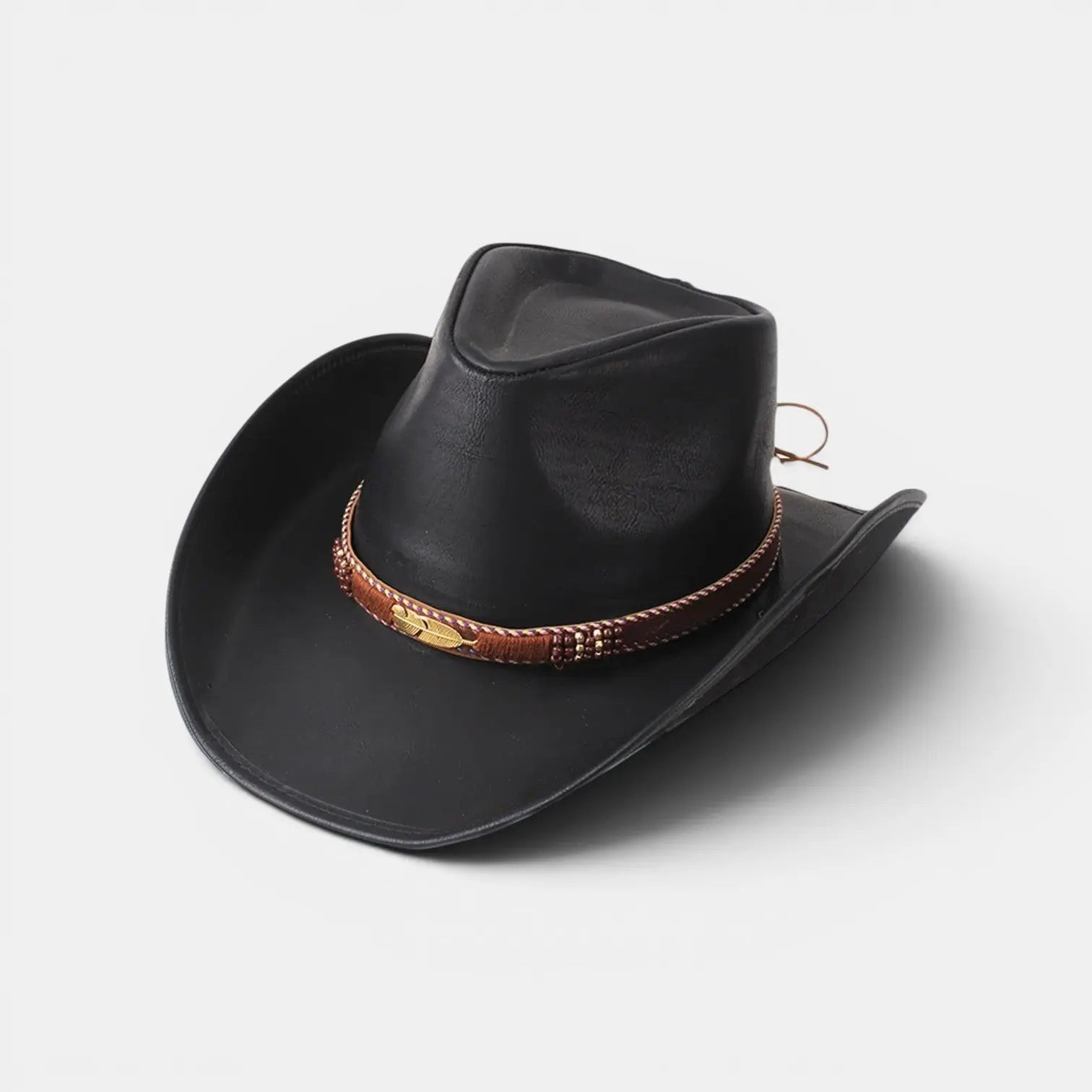 Chapeau Cowboy Cuir Véritable Motif Taureau Homme La Boutique du Chapeau