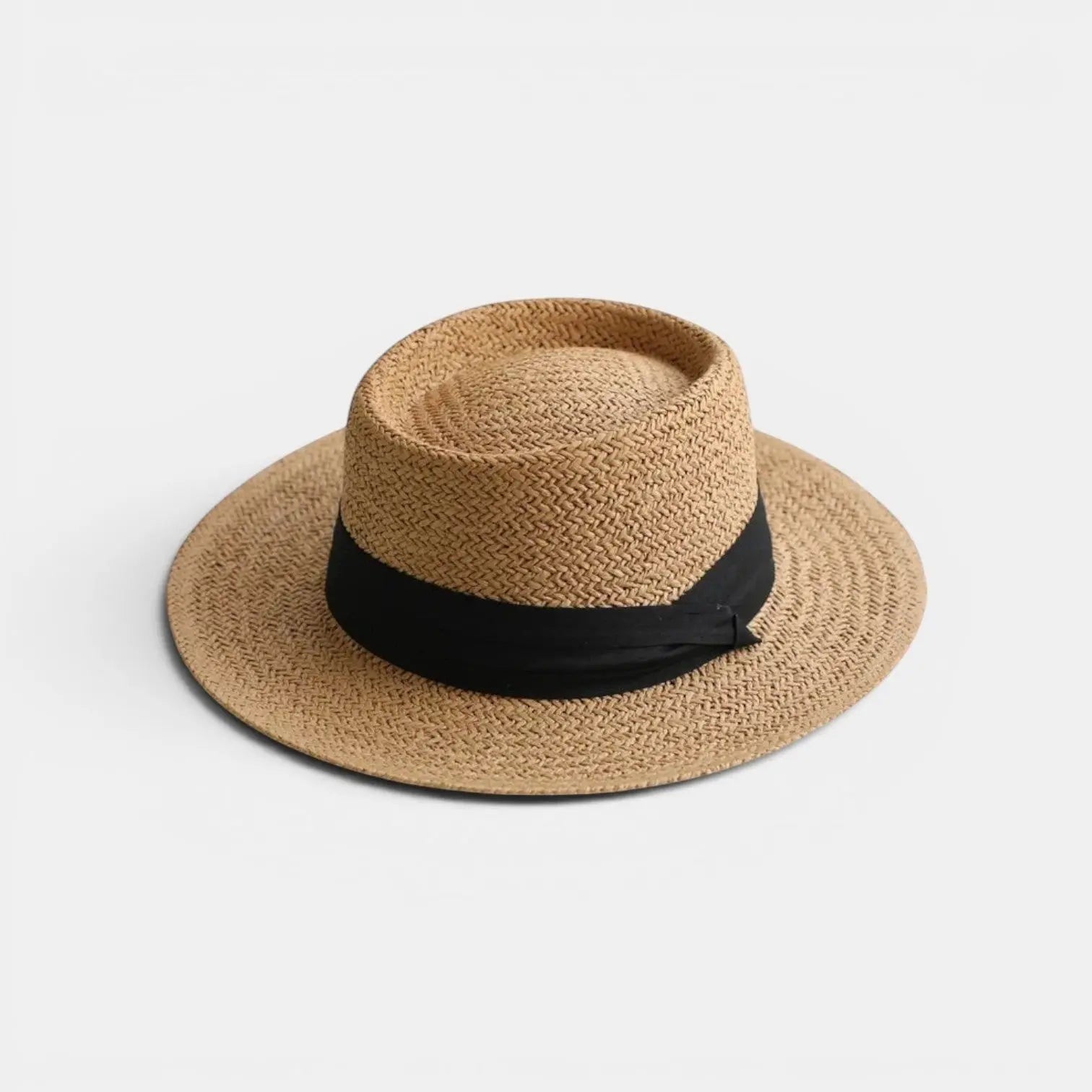 Chapeau Paille Canotier Bord Large Ruban Femme La Boutique du Chapeau
