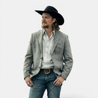 Chapeau Cowboy Feutre Bord Large avec Plumes Unisexe La Boutique du Chapeau