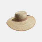 Chapeau Paille Canotier Bord Large Ruban Noir Femme La Boutique du Chapeau