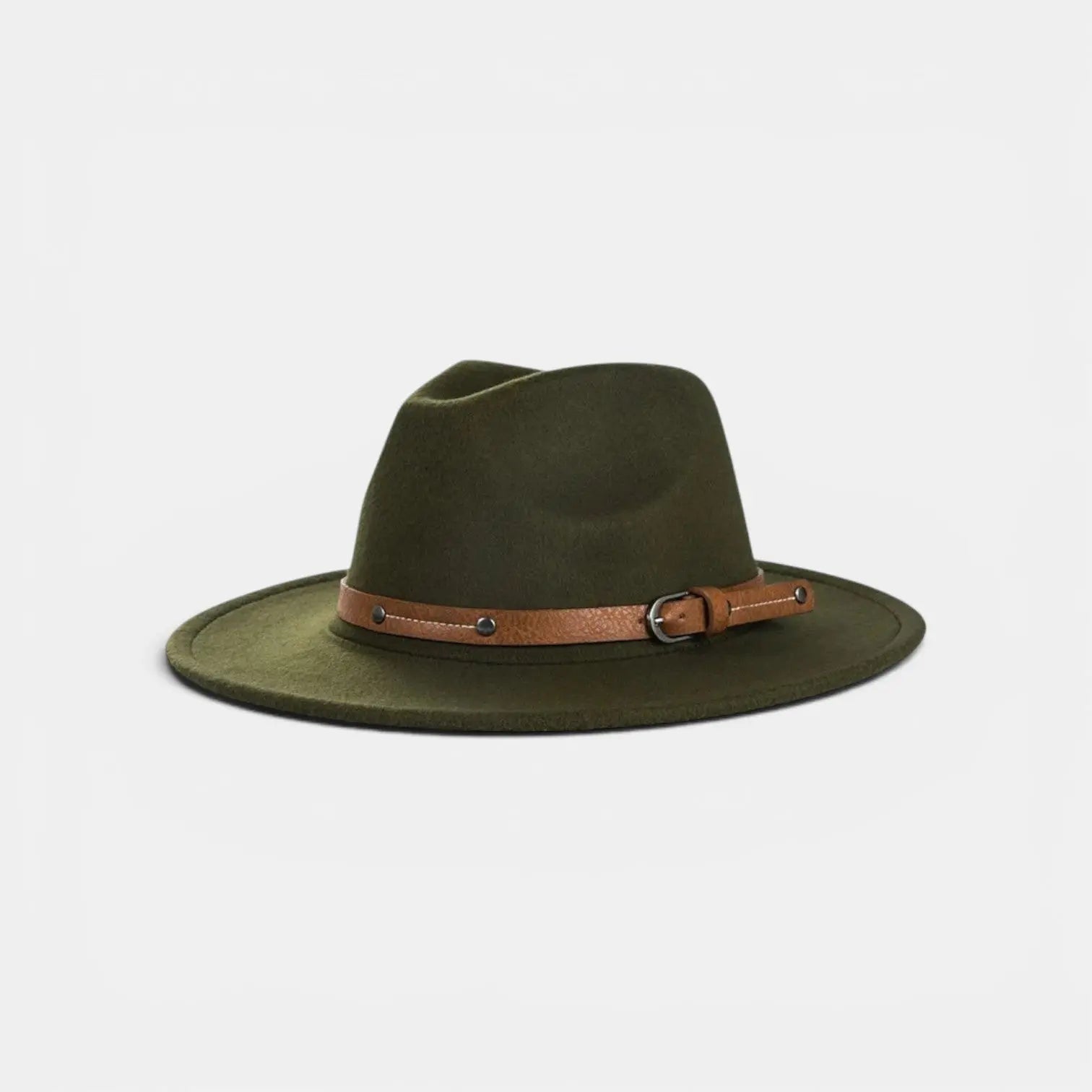 Chapeau Fedora Laine Bord Large avec Ceinture Cuir La Boutique du Chapeau