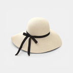 Chapeau Paille Bord Large Femme Ruban Noir La Boutique du Chapeau