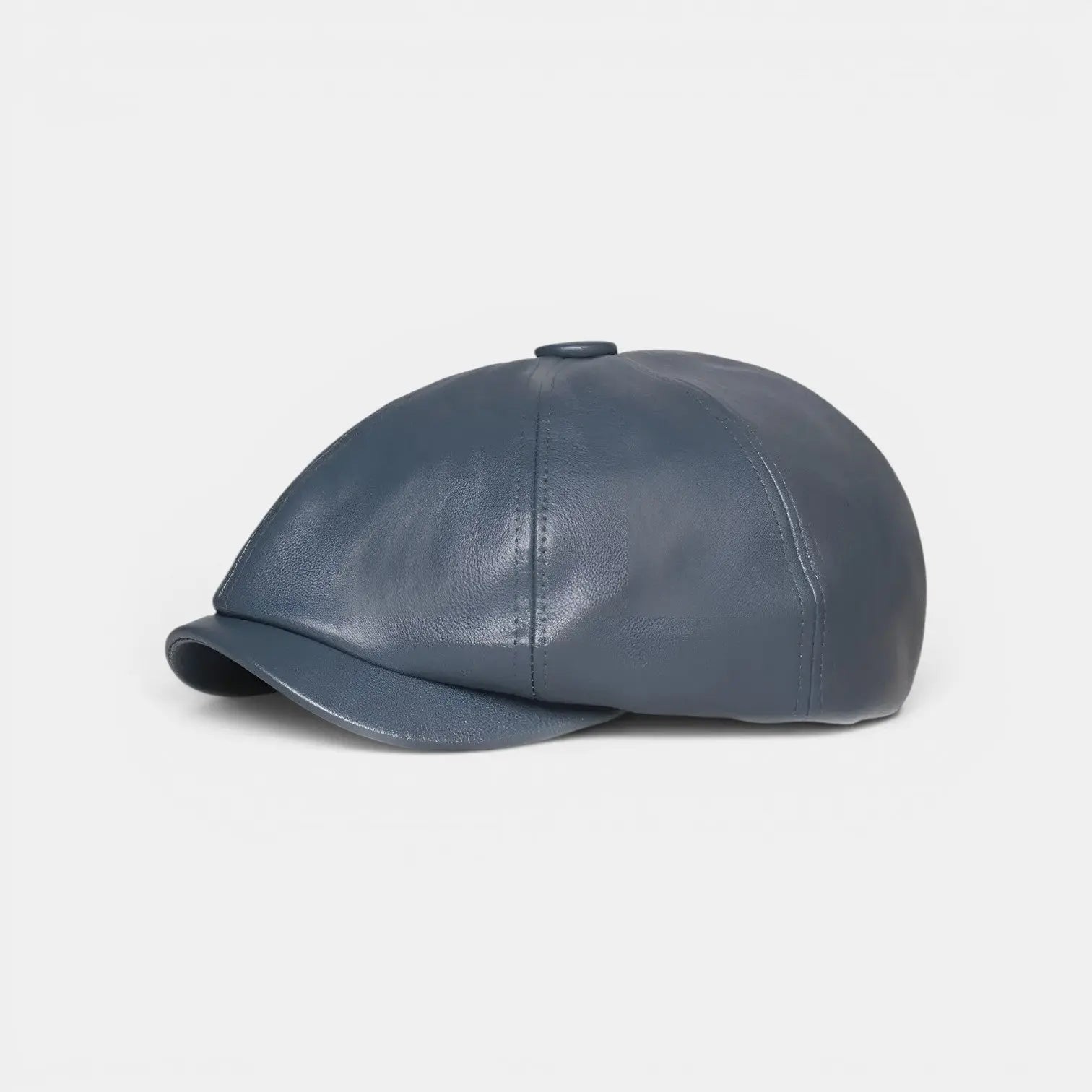 Casquette Gavroche Cuir Homme Noir et Camel La Boutique du Chapeau