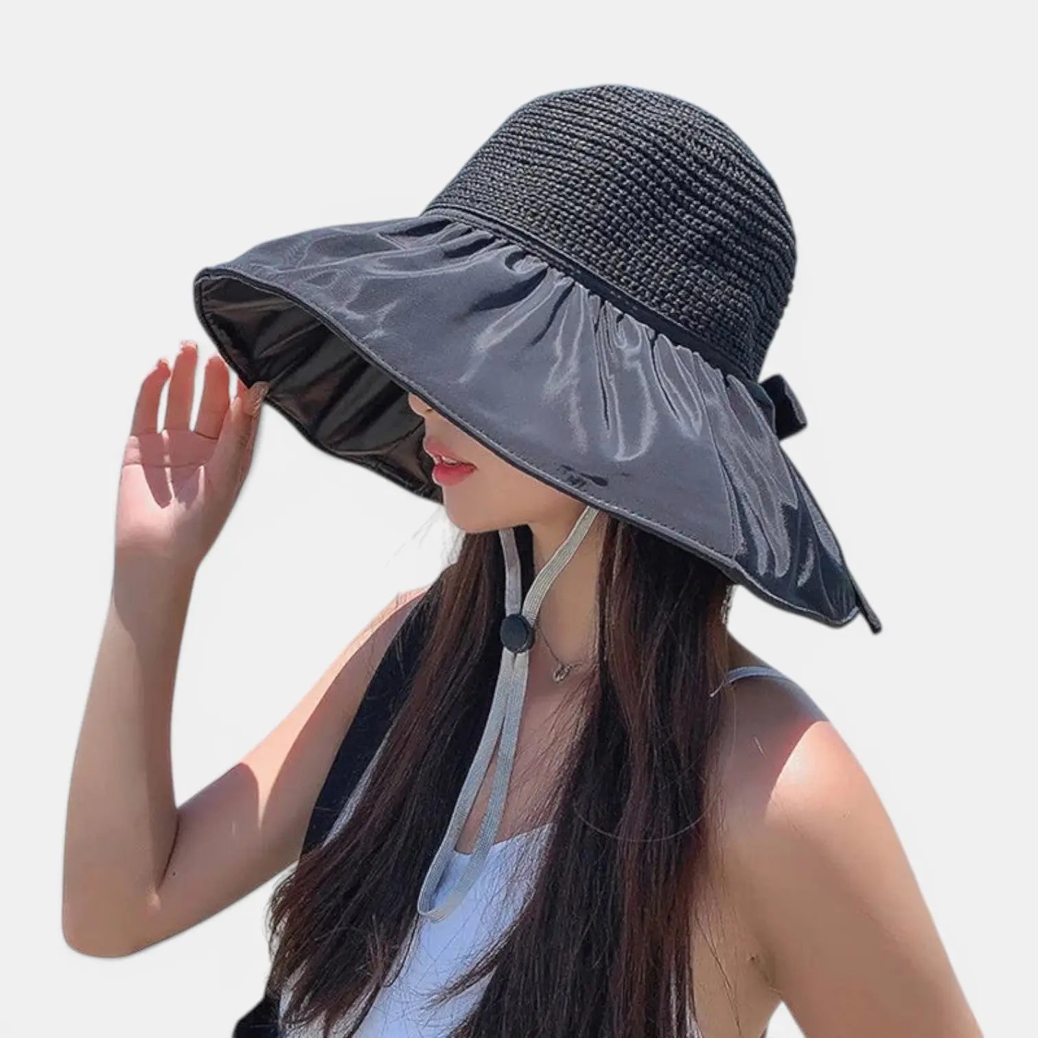 Chapeau Paille Bord Large Anti-UV Femme La Boutique du Chapeau