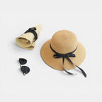 Chapeau Paille Bord Large Femme Ruban Noir La Boutique du Chapeau
