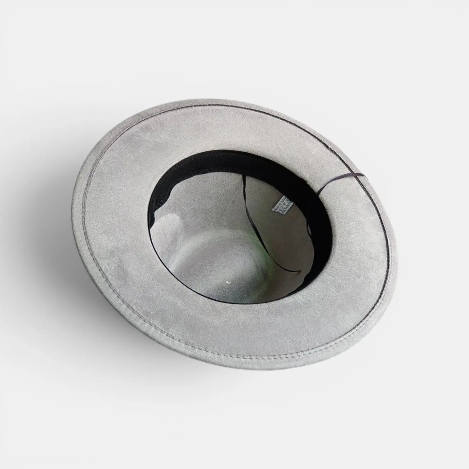Chapeau Fedora Suédine Bord Large avec Boucle Métal