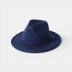 Chapeau Fedora Suédine Bord Large avec Boucle Métal La Boutique du Chapeau
