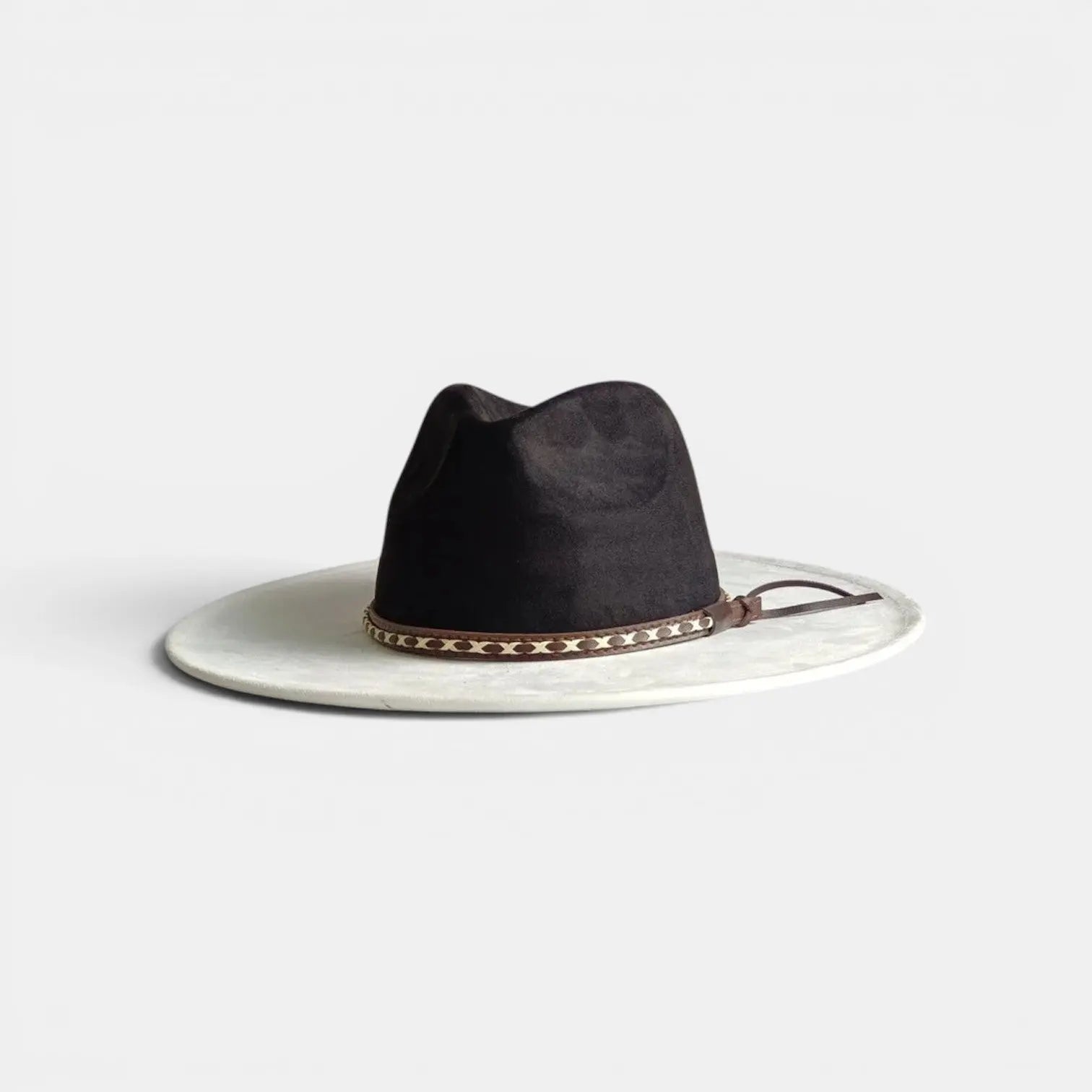 Chapeau Fedora Coton Bord Large Ruban Tressé La Boutique du Chapeau