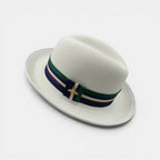 Chapeau Fedora Laine Ruban Rayé Broche Dorée La Boutique du Chapeau