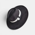 Chapeau Fedora Suédine Bord Large Ruban Contrasté La Boutique du Chapeau
