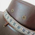 Chapeau Cowboy Cuir Bord Large Unisexe La Boutique du Chapeau