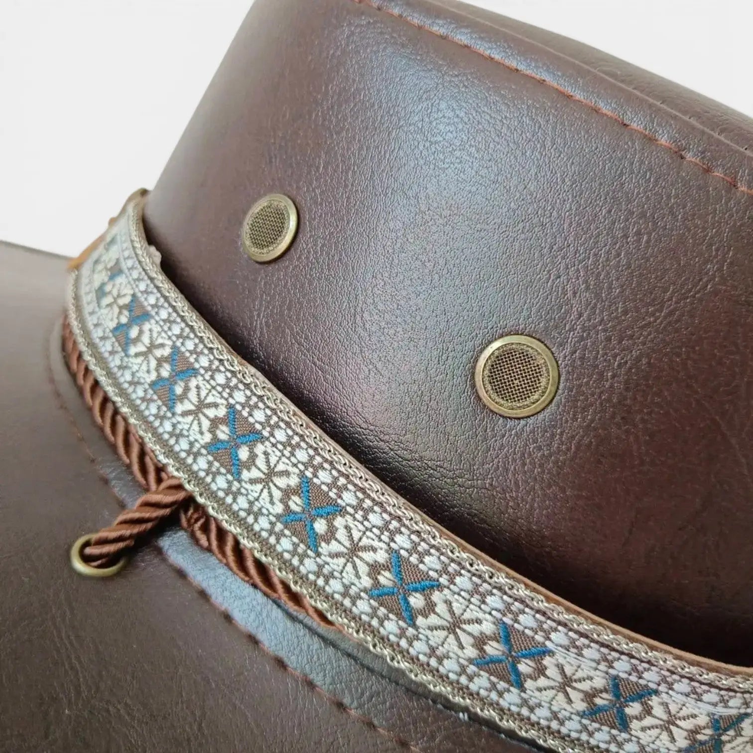 Chapeau Cowboy Cuir Bord Large Unisexe La Boutique du Chapeau