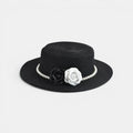 Chapeau Paille Femme Fleurs et Perles Bord Large La Boutique du Chapeau