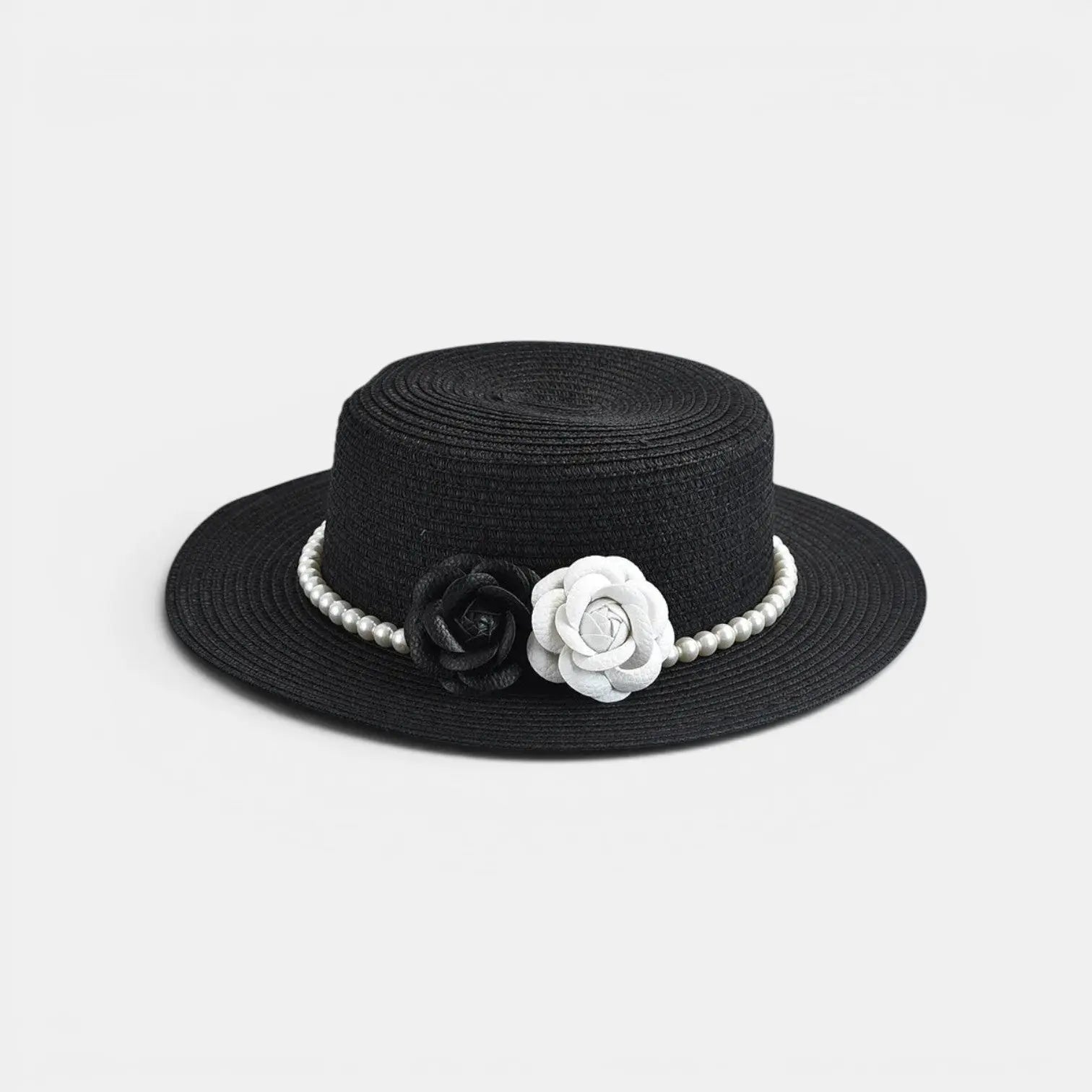 Chapeau Paille Femme Fleurs et Perles Bord Large La Boutique du Chapeau