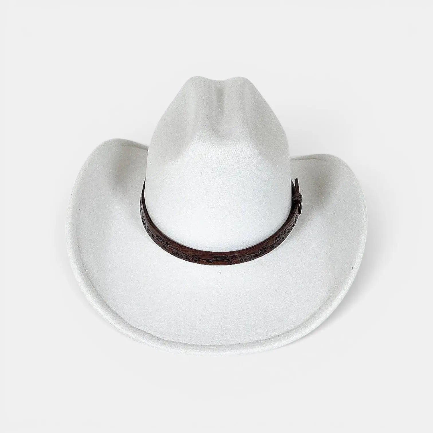 Chapeau Cowboy Feutre Bande Cuir Unisexe La Boutique du Chapeau