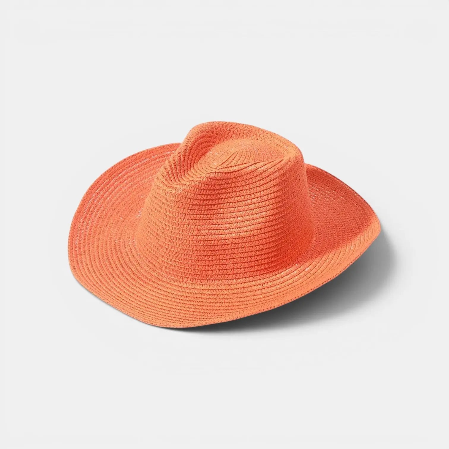 Chapeau Paille Fedora Bord Large Femme