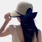 Chapeau Paille Visière Large Noeud Femme La Boutique du Chapeau