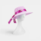 Chapeau Paille Structuré Bord Large Ruban Fleuri Femme La Boutique du Chapeau