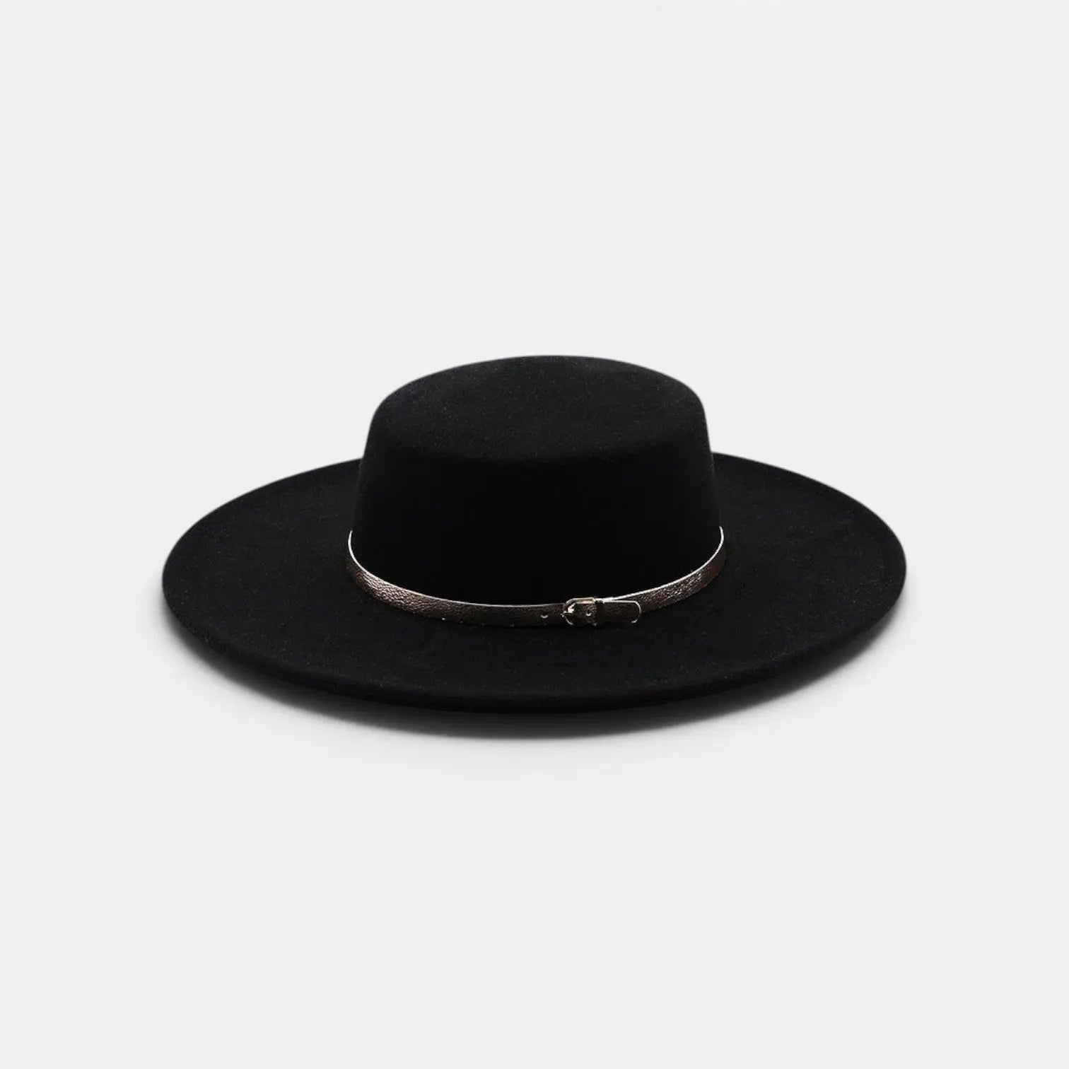 Chapeau Fedora Laine Bord Large Boucle Métallique La Boutique du Chapeau