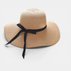 Chapeau Paille Bord Large Femme Ruban Noir La Boutique du Chapeau