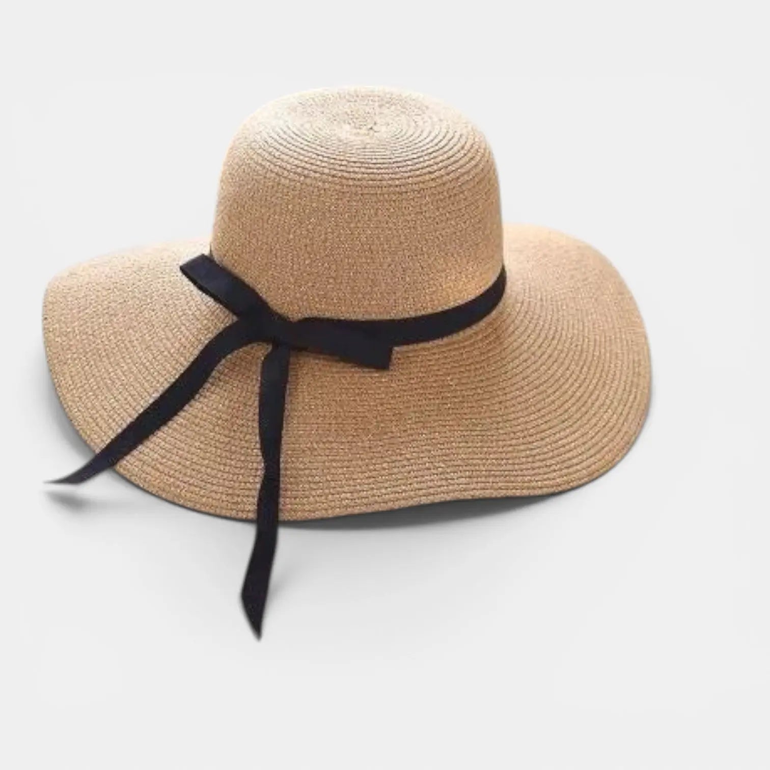 Chapeau Paille Bord Large Femme Ruban Noir La Boutique du Chapeau