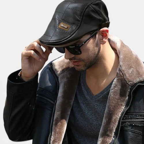 Béret Cuir Gavroche Patchwork Homme La Boutique du Chapeau