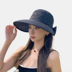 Chapeau Paille Visière Large Noeud Femme La Boutique du Chapeau
