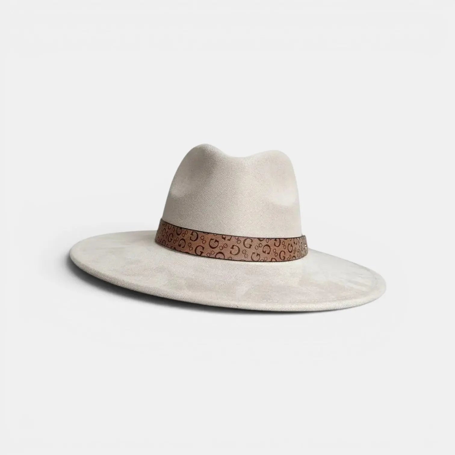 Chapeau Fedora Effet Suédine Bandeau Graphique La Boutique du Chapeau