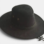 Chapeau Cowboy Suédine Bord Large Cordons Réglables La Boutique du Chapeau