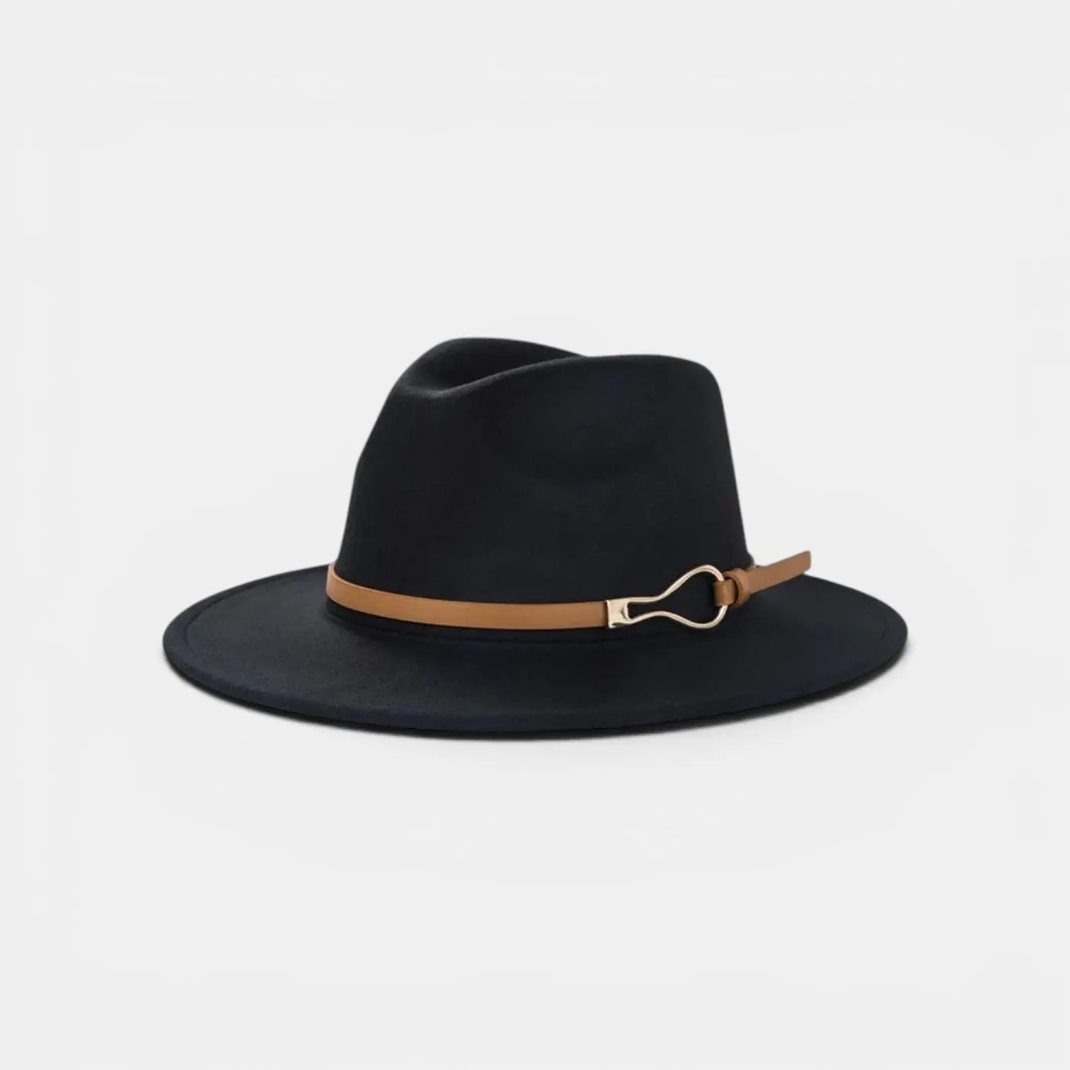 Chapeau Fedora Laine Bord Large avec Ceinture Cuir La Boutique du Chapeau