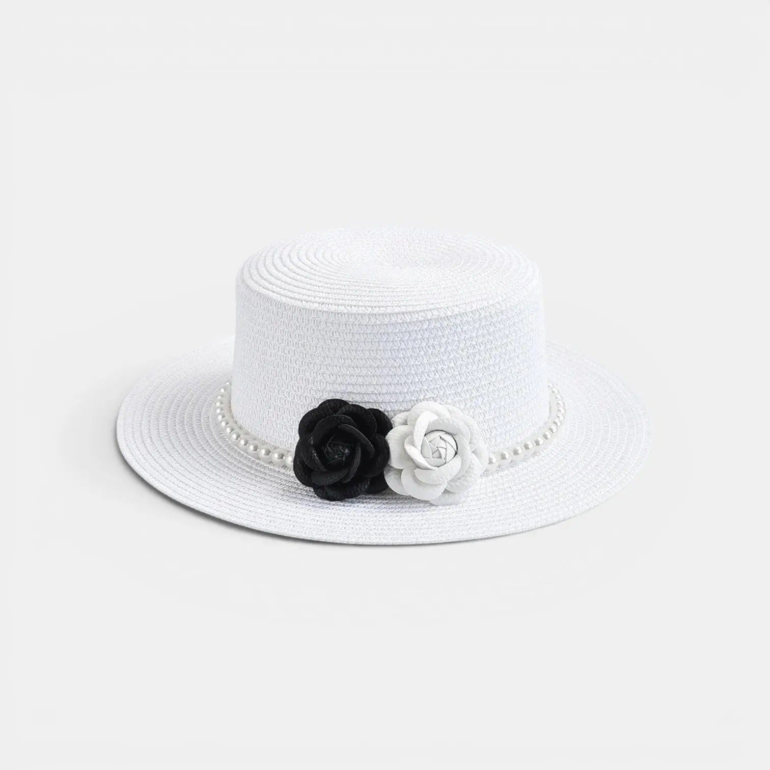 Chapeau Paille Femme Fleurs et Perles Bord Large La Boutique du Chapeau
